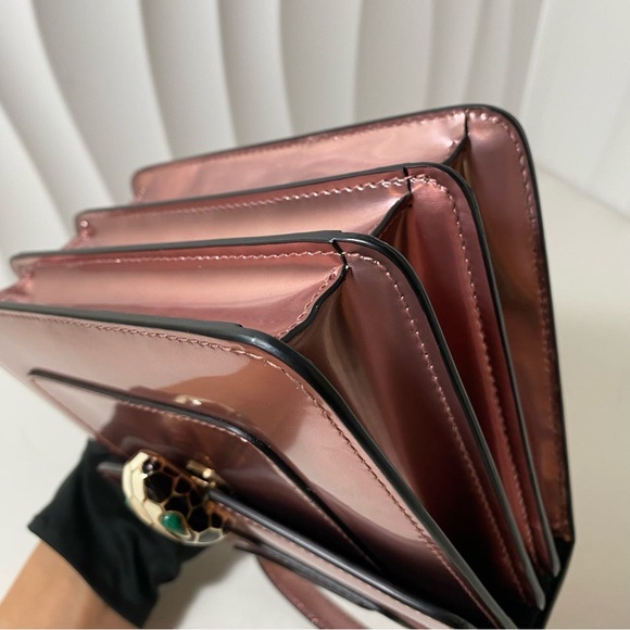 BVLGARI Serpenti Forever Metallic Leather Top Handle Bag - Picture 13 of 13